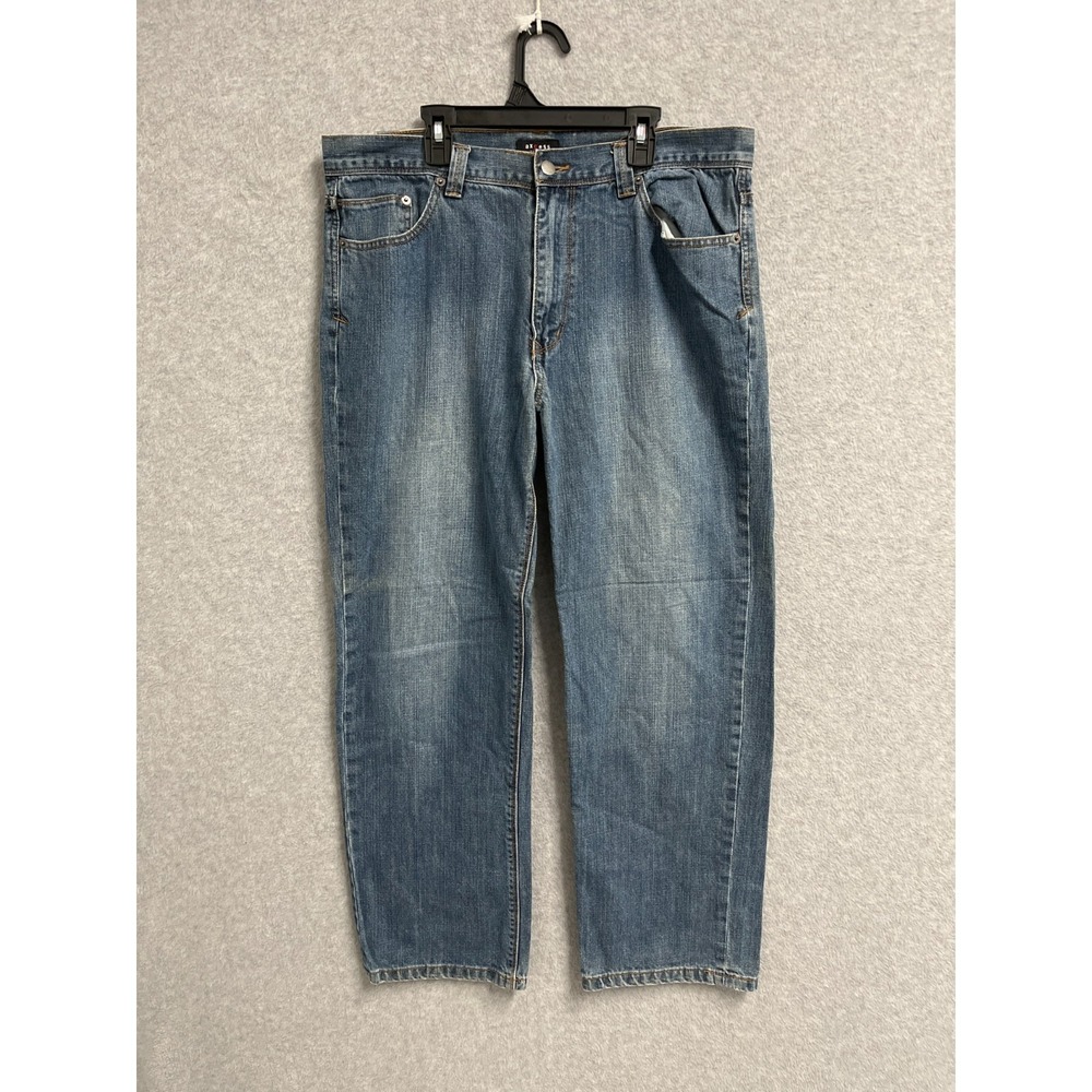 Axcess A‎ Claiborne Company Jeans Mens 34x30 Blue Denim Medium Wash Straight Leg